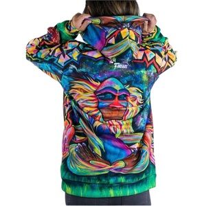 Electro Threadz Meditating Rafiki Unisex Hoodie, Sz L